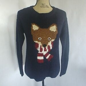 Jolt Women's Sweater w/ Fox in scarf